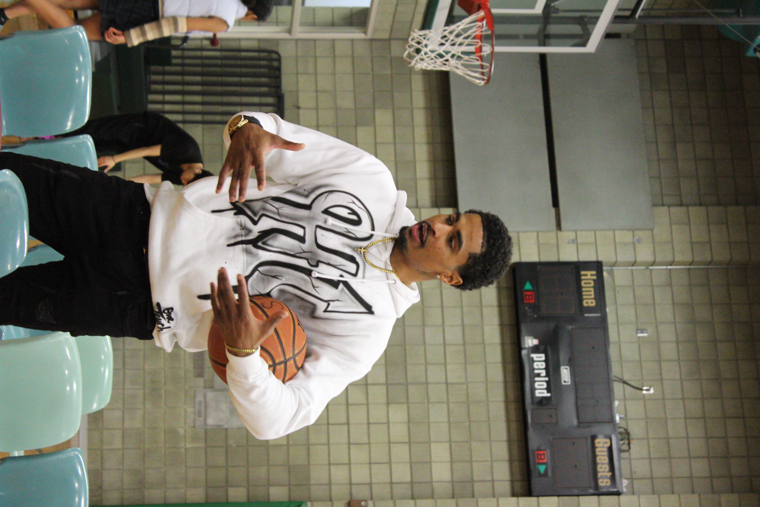 Derrick with basketball